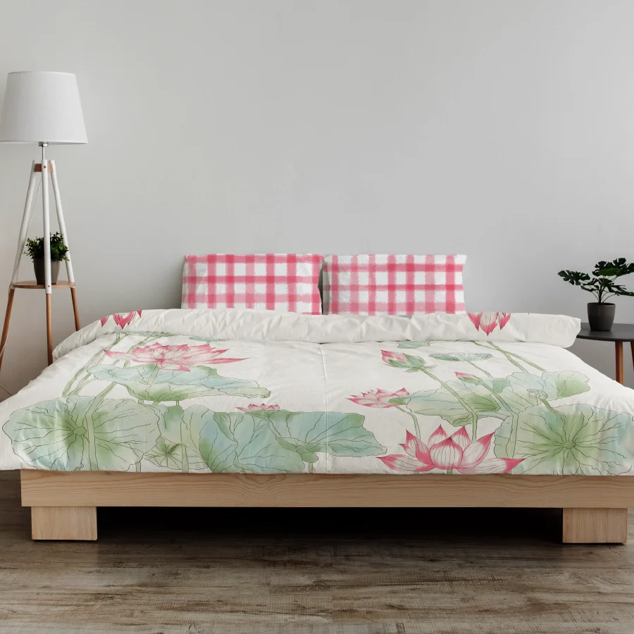 Duvet Cover | Lotus Elegance | 100% Cotton | Size : Double - Image 3