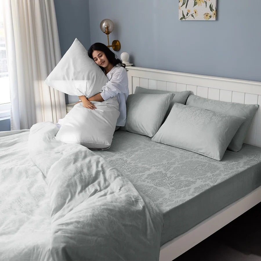 Duvet Cover | Symmetrical Jacquard | 100% Cotton | Size : Double | 300TC - Image 15