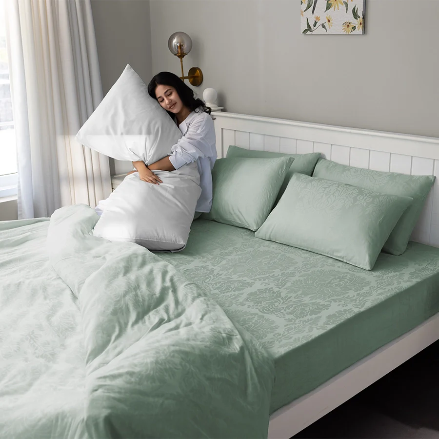 Duvet Cover | Symmetrical Jacquard | 100% Cotton | Size : Double | 300TC - Image 27