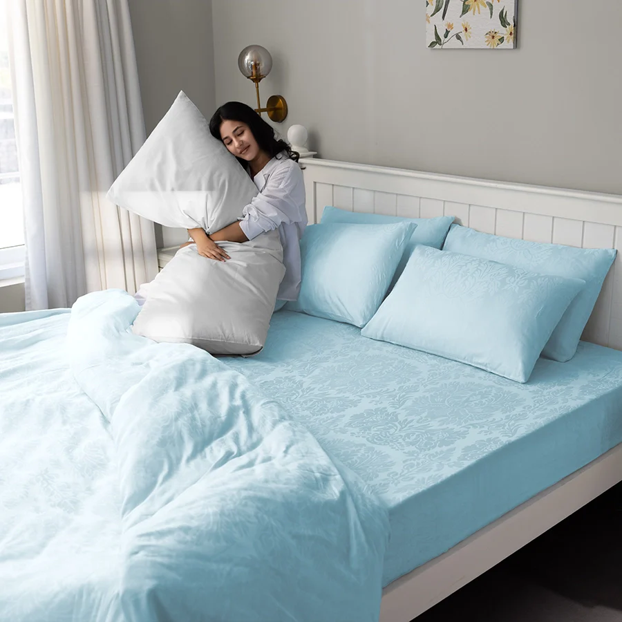 Duvet Cover | Symmetrical Jacquard | 100% Cotton | Size : Double | 300TC - Image 3