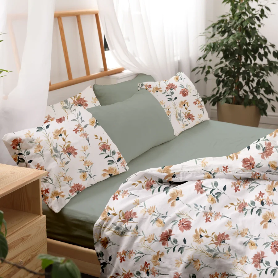 Duvet Cover | Wild Bloom | 100% Cotton | Size : Double
