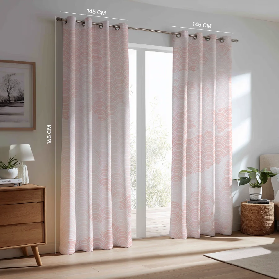 Elegant Floral Curtain (Pack of 2) - Image 2
