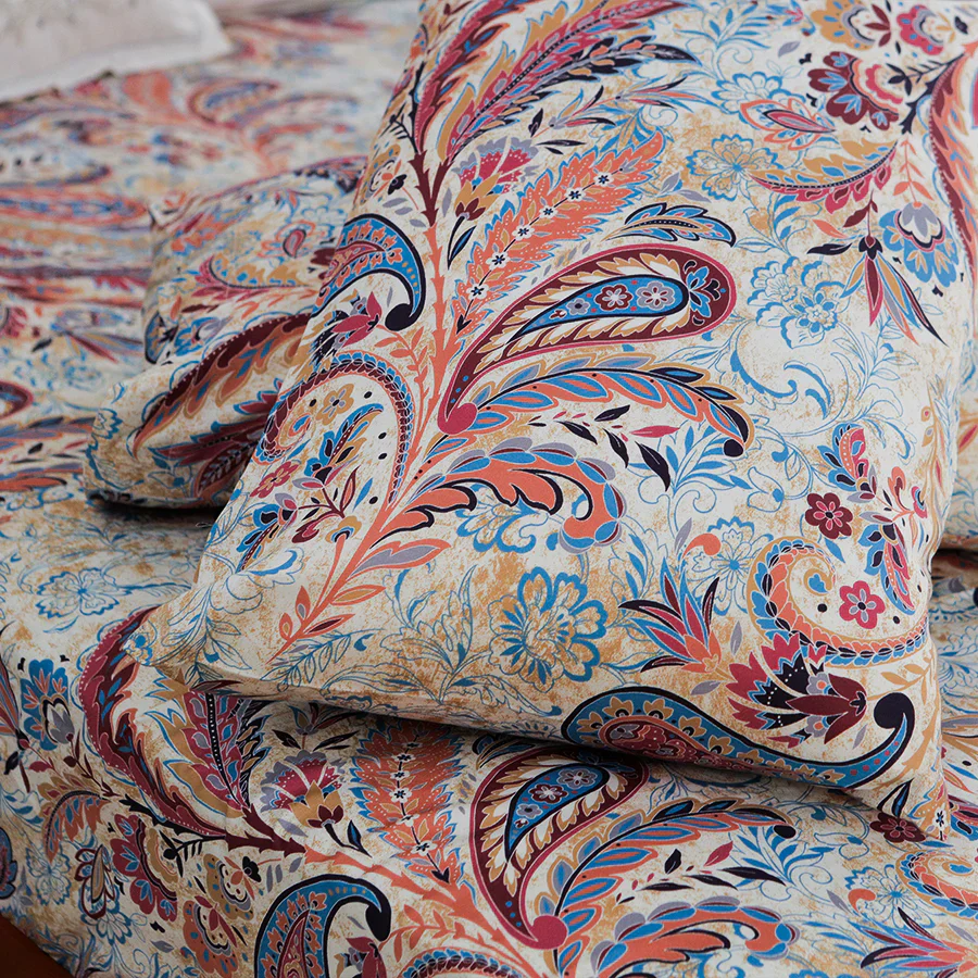 Fitted Bedsheet Set | Parsely Bohemian | 100% Cotton Bedsheet + 2 Pillow Cases [Sizes: King Bedsheets & Queen/ Double Bedsheets] - Image 7