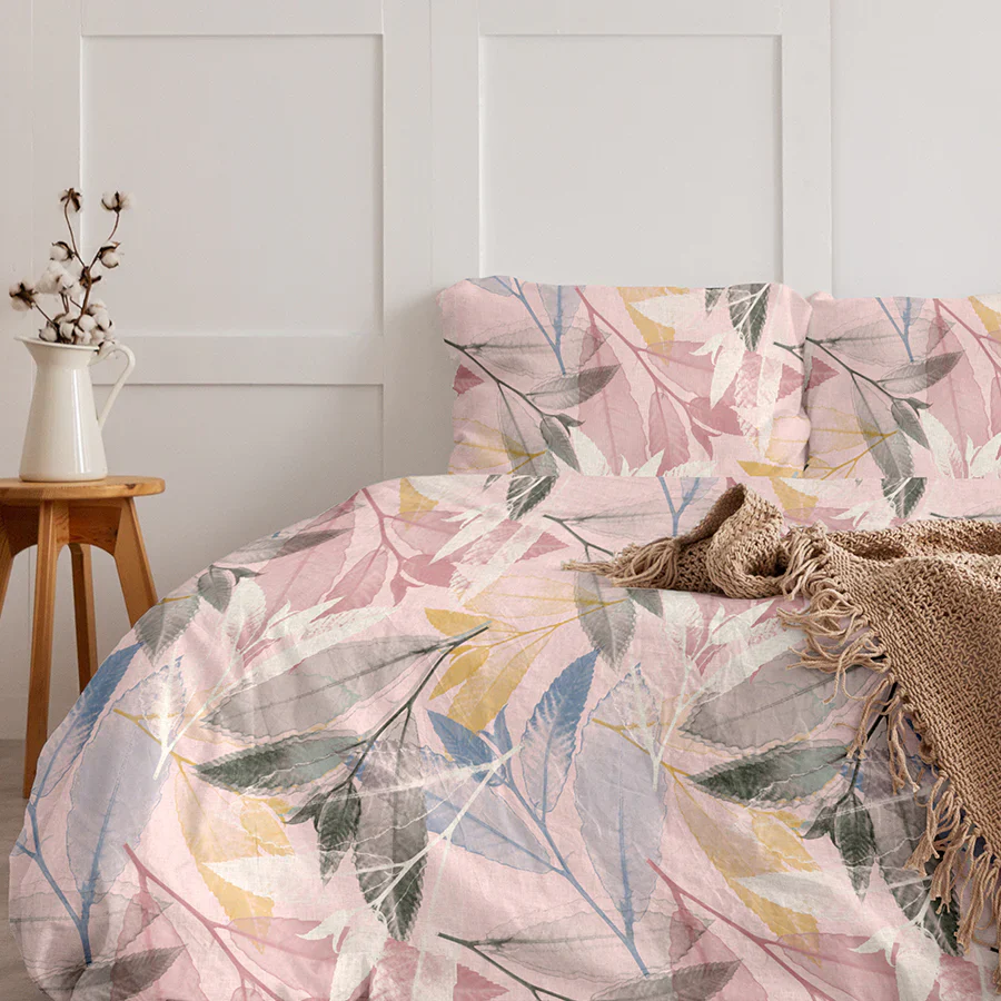 Fitted Bedsheet Set | Spring Time | 100% Cotton Bedsheet + 2 Pillow Cases [Sizes: King Bedsheets & Queen/ Double Bedsheets] - Image 4