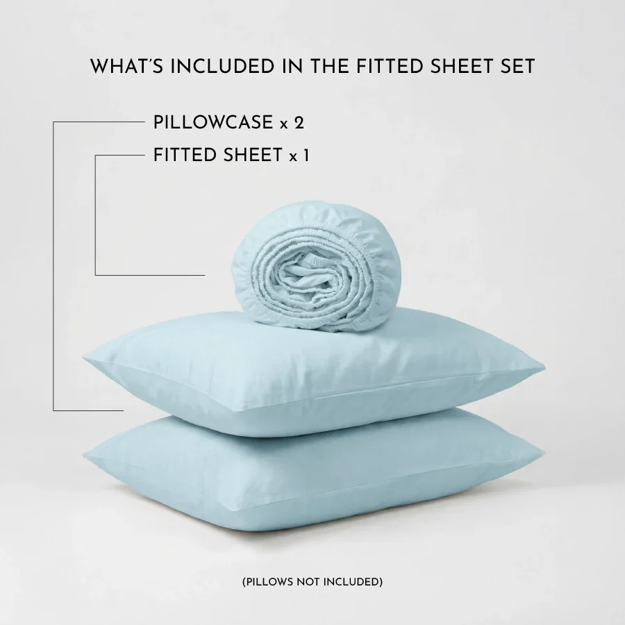Fitted Bedsheet Set | 200TC Percale | 100% Cotton Bedsheet + 2 Pillow Cases [Sizes: King Bedsheets & Queen/ Double Bedsheets] - Image 13