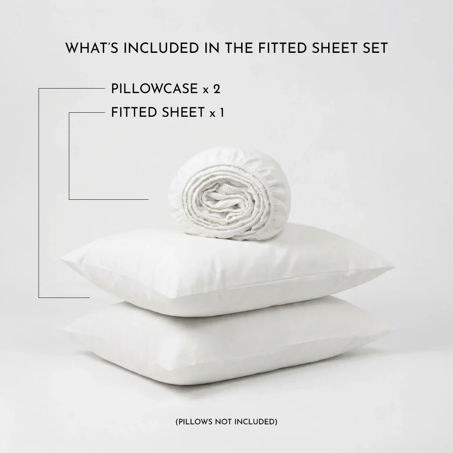 Fitted Bedsheet Set | 200TC Percale | 100% Cotton Bedsheet + 2 Pillow Cases [Sizes: King Bedsheets & Queen/ Double Bedsheets] - Image 21