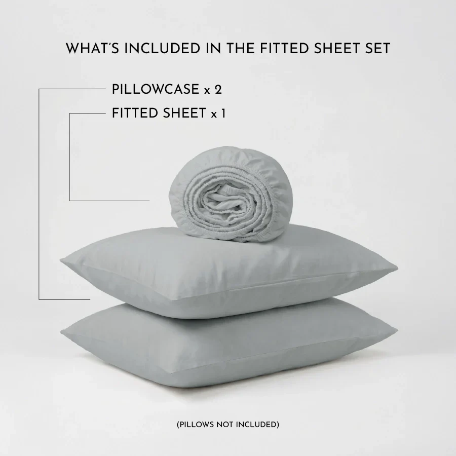 Fitted Bedsheet Set | 200TC Percale | 100% Cotton Bedsheet + 2 Pillow Cases [Sizes: King Bedsheets & Queen/ Double Bedsheets] - Image 29