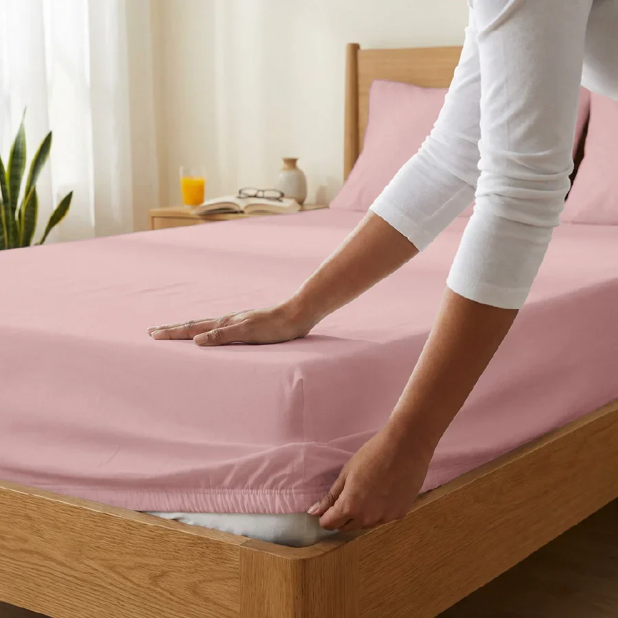Fitted Bedsheet Set | 200TC Percale | 100% Cotton Bedsheet + 2 Pillow Cases [Sizes: King Bedsheets & Queen/ Double Bedsheets] - Image 43