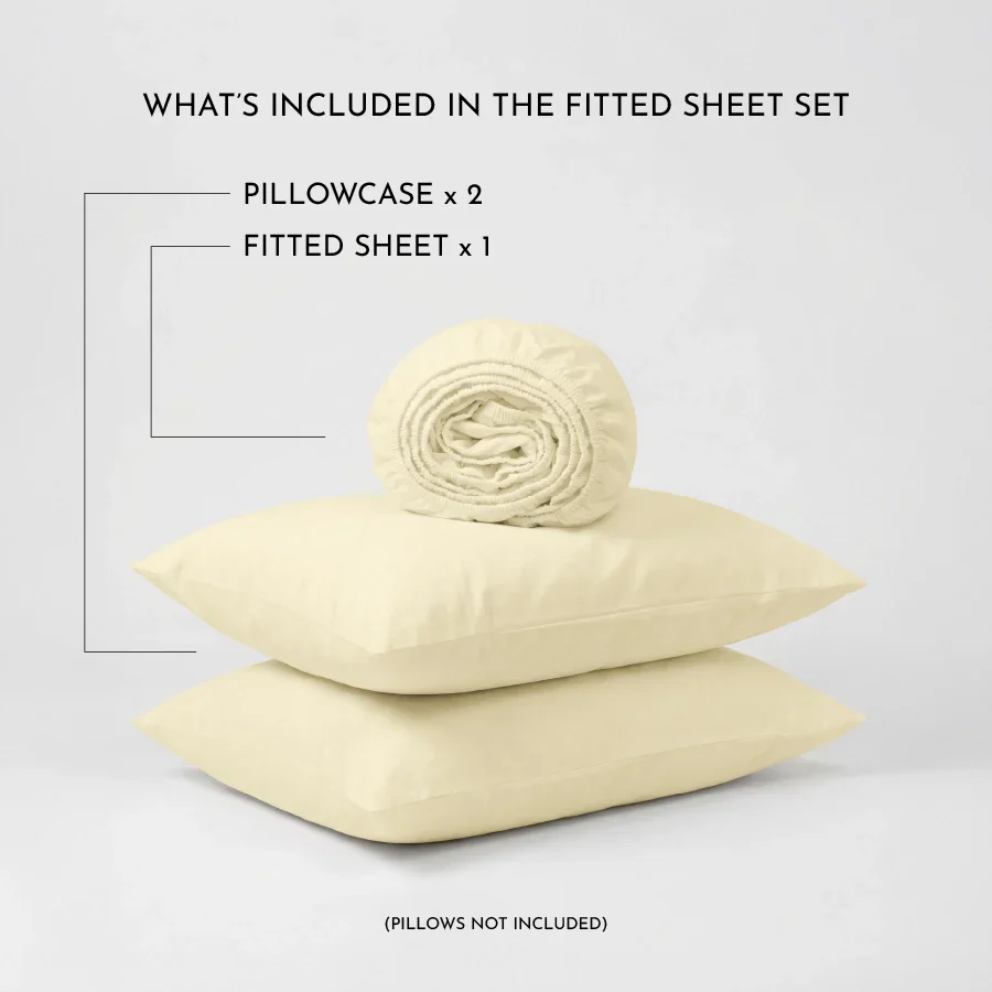 Fitted Bedsheet Set | 200TC Percale | 100% Cotton Bedsheet + 2 Pillow Cases [Sizes: King Bedsheets & Queen/ Double Bedsheets] - Image 53