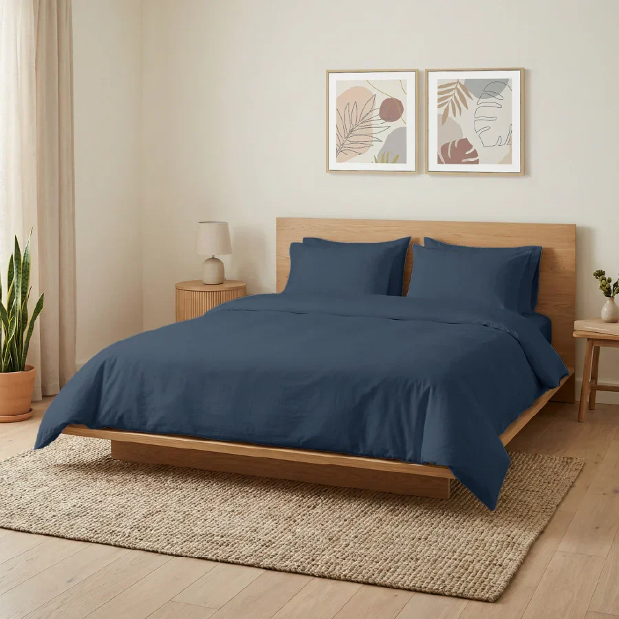 Fitted Bedsheet Set | 200TC Percale | 100% Cotton Bedsheet + 2 Pillow Cases [Sizes: King Bedsheets & Queen/ Double Bedsheets] - Image 57
