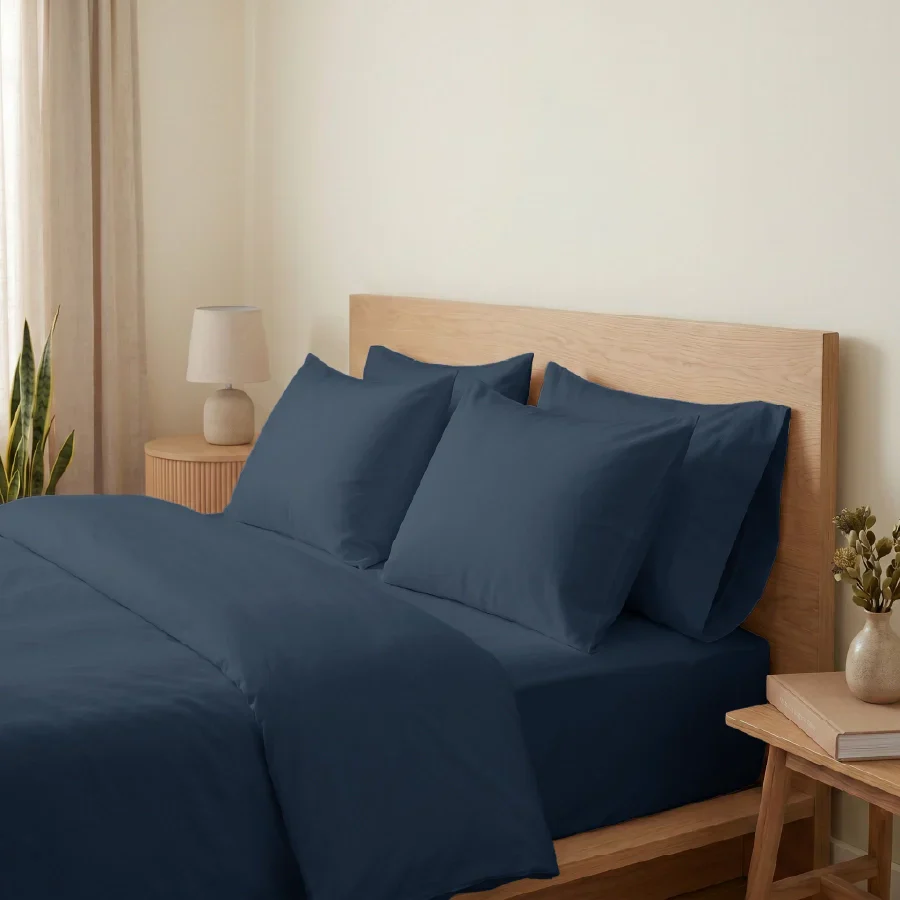 Fitted Bedsheet Set | 200TC Percale | 100% Cotton Bedsheet + 2 Pillow Cases [Sizes: King Bedsheets & Queen/ Double Bedsheets] - Image 58