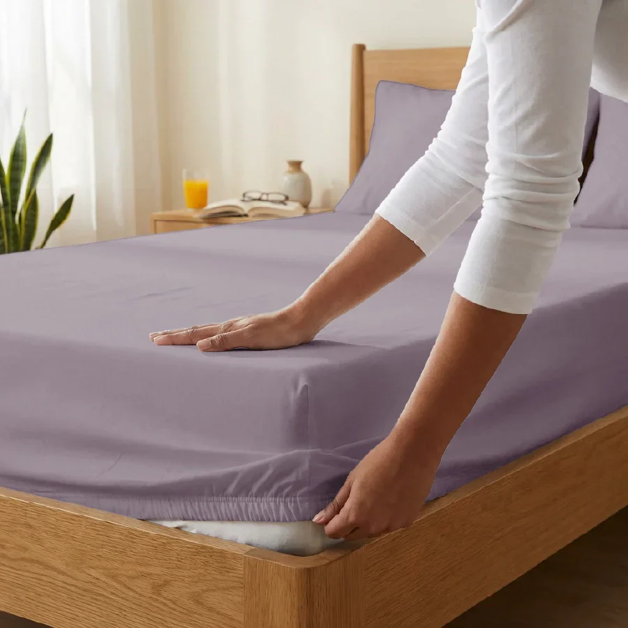 Fitted Bedsheet Set | 200TC Percale | 100% Cotton Bedsheet + 2 Pillow Cases [Sizes: King Bedsheets & Queen/ Double Bedsheets] - Image 67