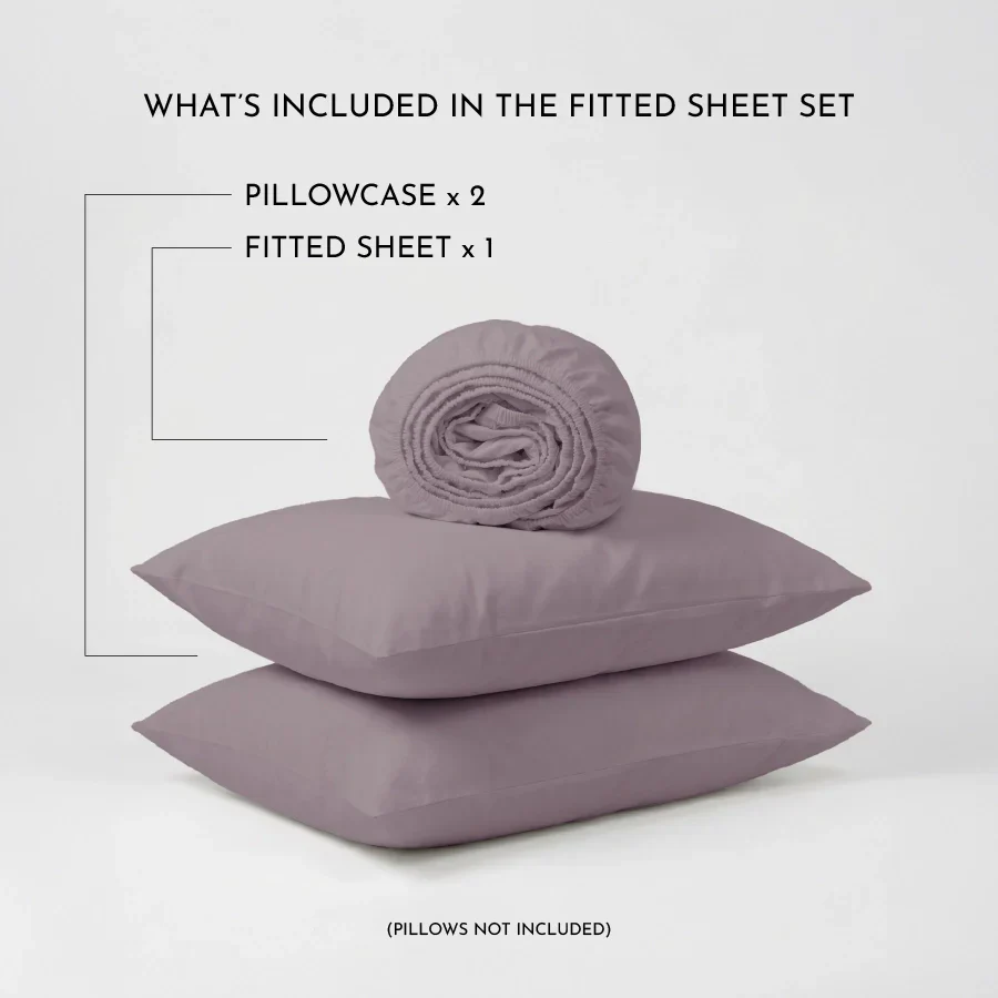 Fitted Bedsheet Set | 200TC Percale | 100% Cotton Bedsheet + 2 Pillow Cases [Sizes: King Bedsheets & Queen/ Double Bedsheets] - Image 69