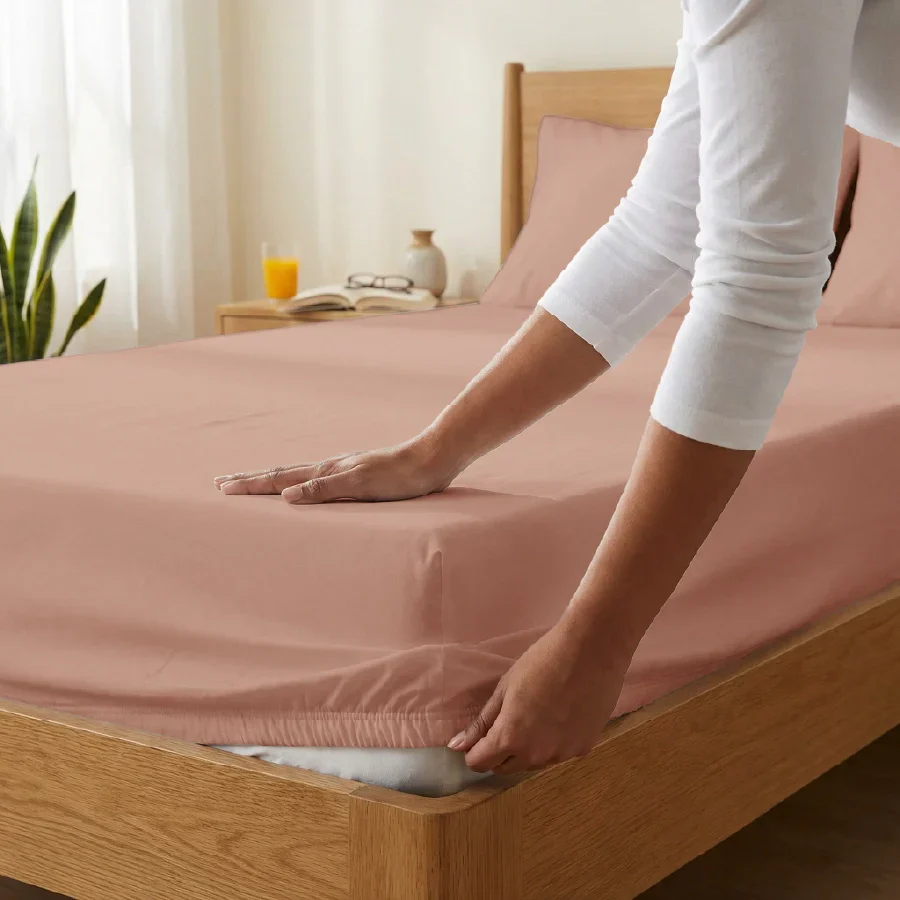 Fitted Bedsheet Set | 200TC Percale | 100% Cotton Bedsheet + 2 Pillow Cases [Sizes: King Bedsheets & Queen/ Double Bedsheets] - Image 75