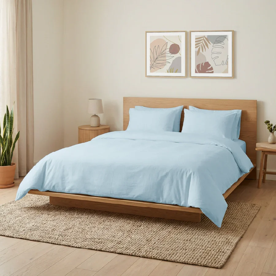 Fitted Bedsheet Set | 200TC Percale | 100% Cotton Bedsheet + 2 Pillow Cases [Sizes: King Bedsheets & Queen/ Double Bedsheets] - Image 9