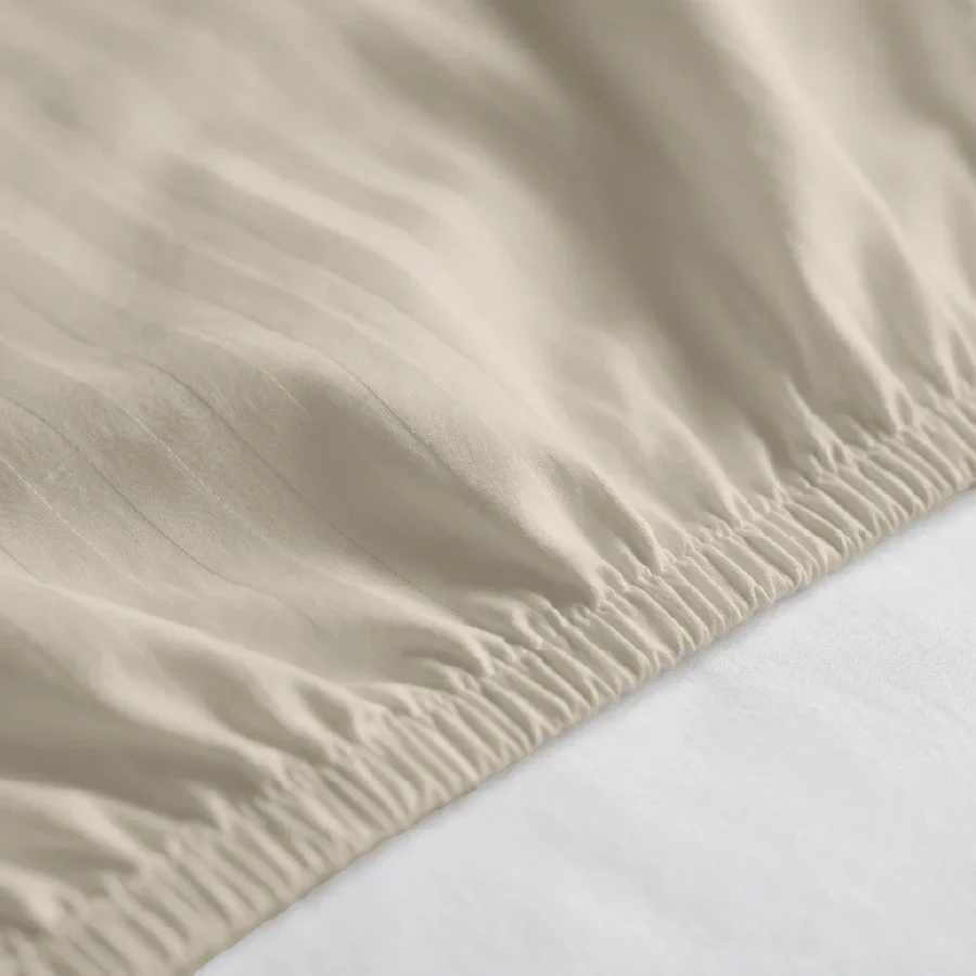 Fitted Bedsheet Set | Striped Luxe | 100% Cotton Bedsheet + 2 Pillow Cases [Sizes: King Bedsheets & Queen/ Double Bedsheets] | 300TC - Image 10