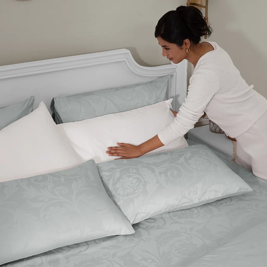 Bedding Bundle | Bold Floral Jacquard | 100% Cotton Bedsheet Set with Duvet Cover | 300TC - Image 42