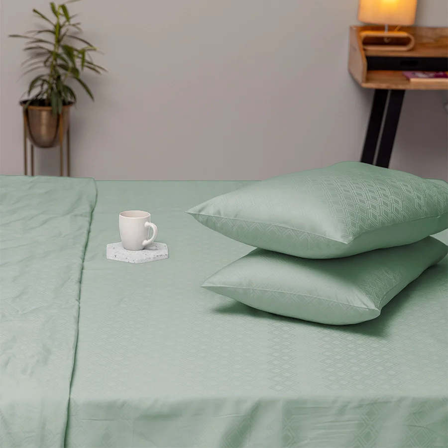 Bedding Bundle | Dazzling Diamond | 100% Cotton Bedsheet Set with Duvet Cover | 300TC - Image 42