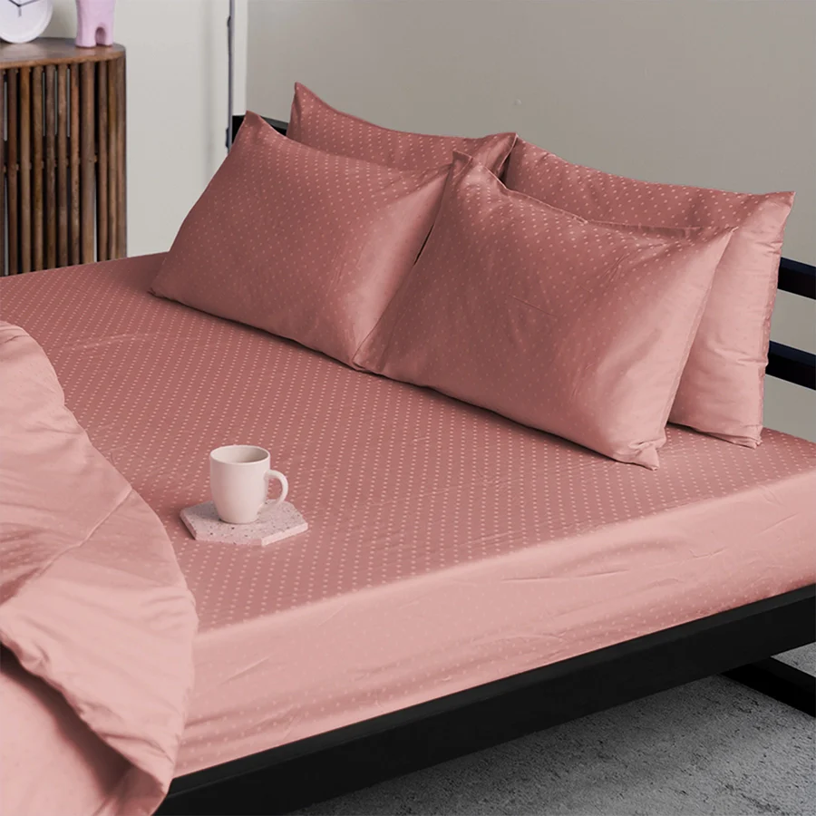 Bedding Bundle | Bedsheet Set with Duvet Cover | Swiss Dot | 300TC - Image 18