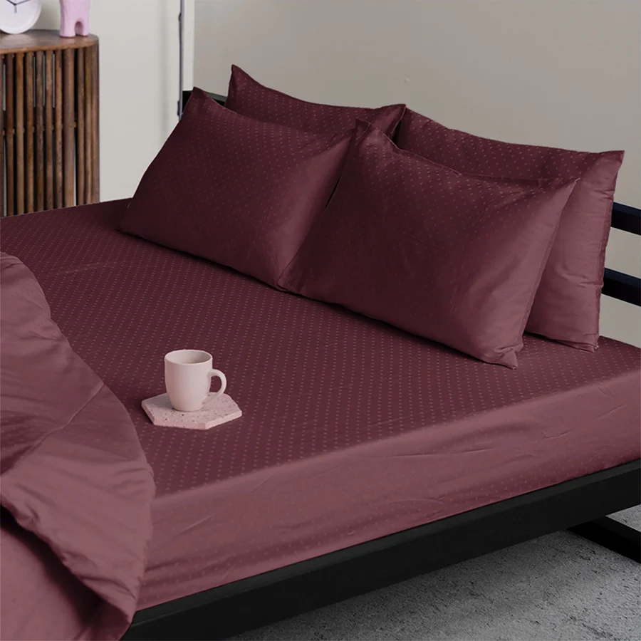 Bedding Bundle | Bedsheet Set with Duvet Cover | Swiss Dot | 300TC - Image 25