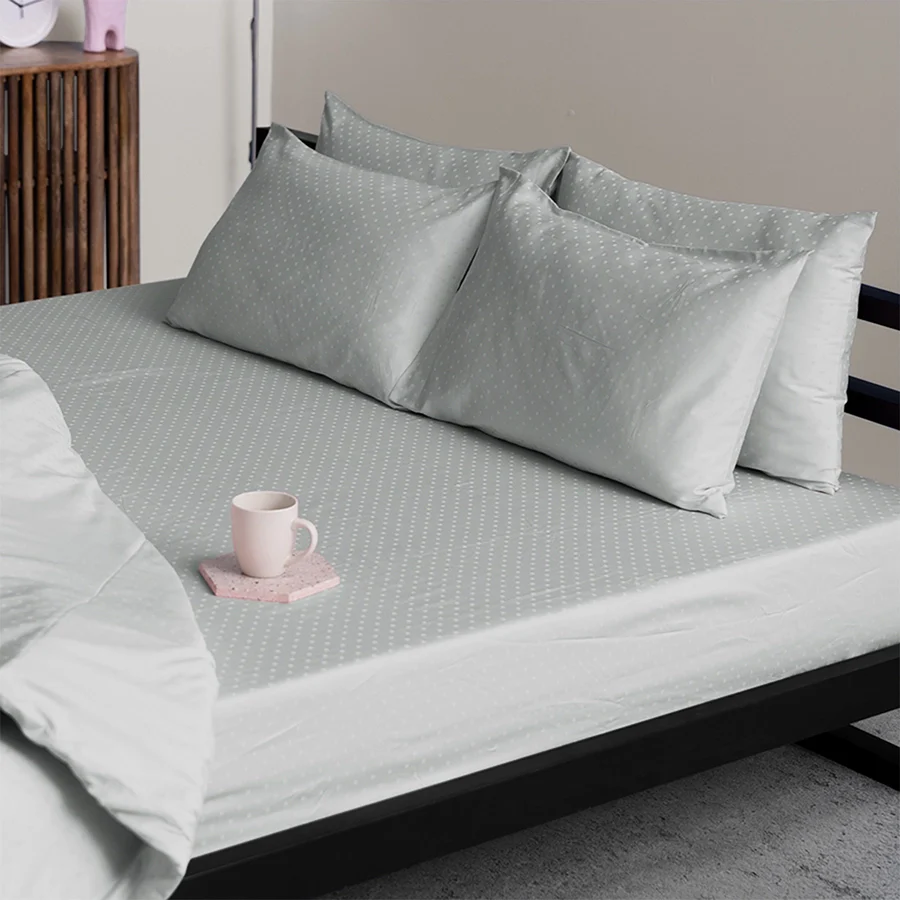 Bedding Bundle | Bedsheet Set with Duvet Cover | Swiss Dot | 300TC - Image 39