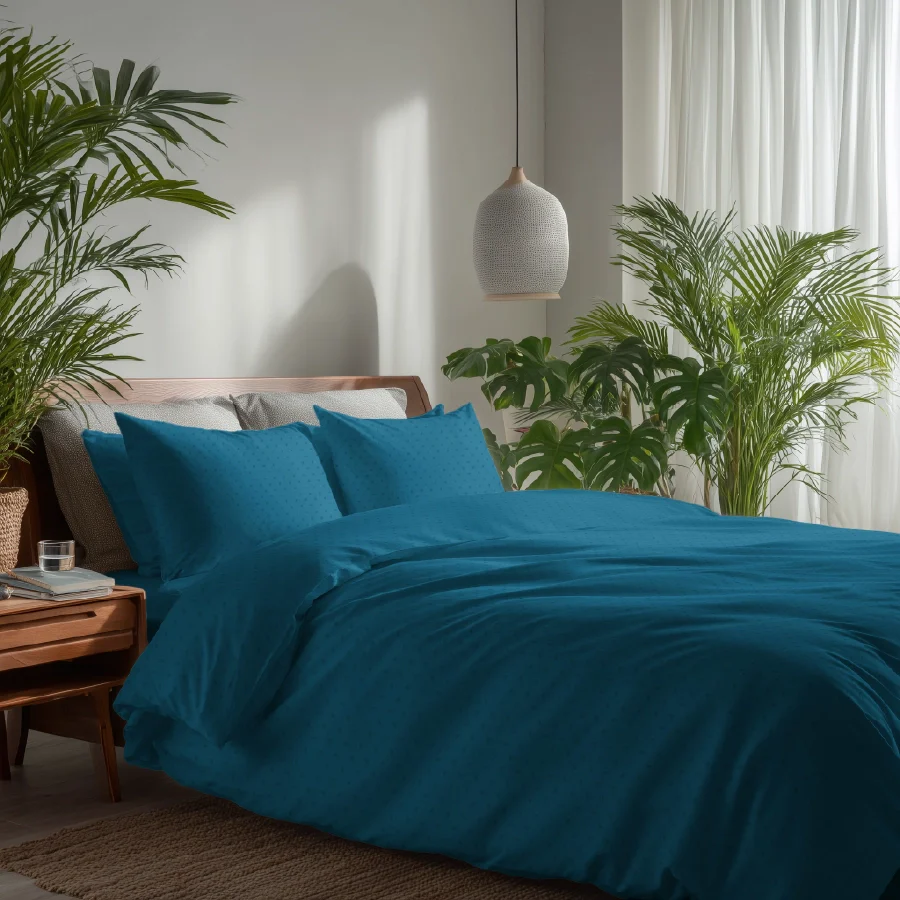 Bedding Bundle | Bedsheet Set with Duvet Cover | Swiss Dot | 500TC - Image 15