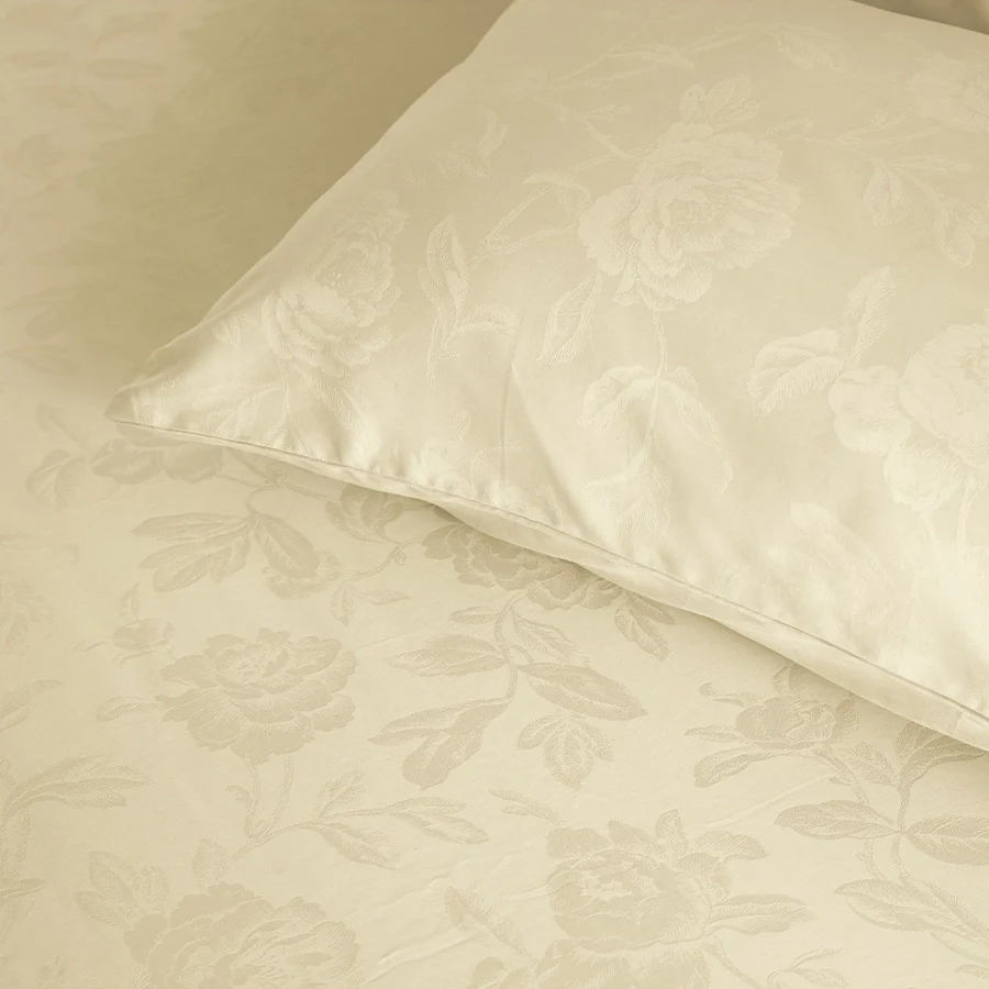 Bedsheet Set | Jacquard Rose | 100% Cotton King Size Bedsheet + 2 Pillow Cases | 300TC - Image 24