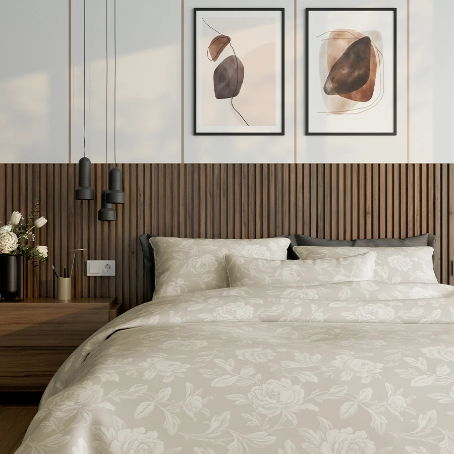 Bedsheet Set | Jacquard Rose | 100% Cotton King Size Bedsheet + 2 Pillow Cases | 300TC - Image 29