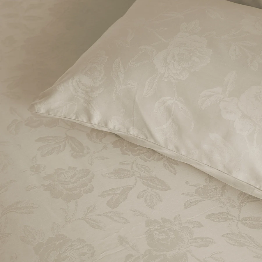 Bedsheet Set | Jacquard Rose | 100% Cotton King Size Bedsheet + 2 Pillow Cases | 300TC - Image 31