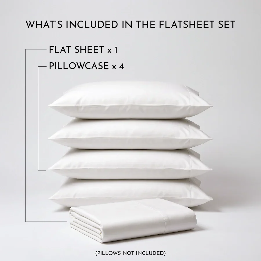Bedsheet Set | 1000TC Solid | 100% Cotton King Size Bedsheet + 4 Pillow Cases - Image 11