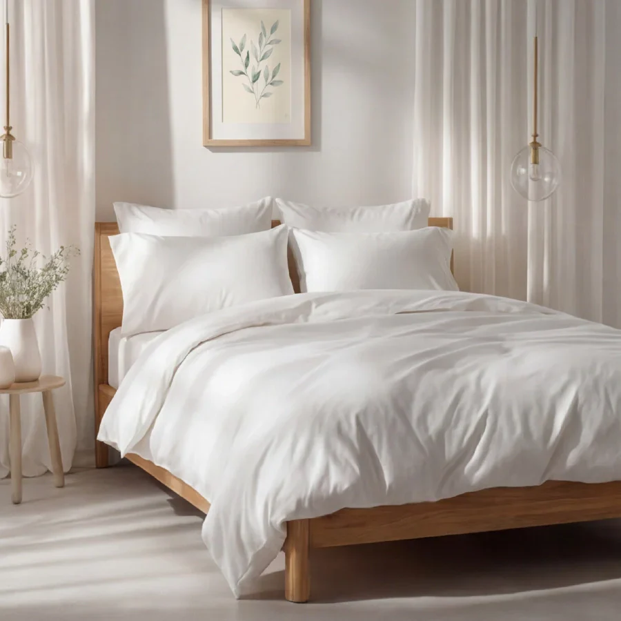 Bedsheet Set | 1000TC Solid | 100% Cotton King Size Bedsheet + 4 Pillow Cases - Image 14