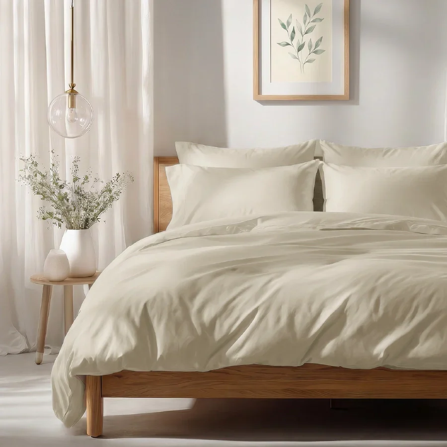 Bedsheet Set | 1000TC Solid | 100% Cotton King Size Bedsheet + 4 Pillow Cases - Image 15