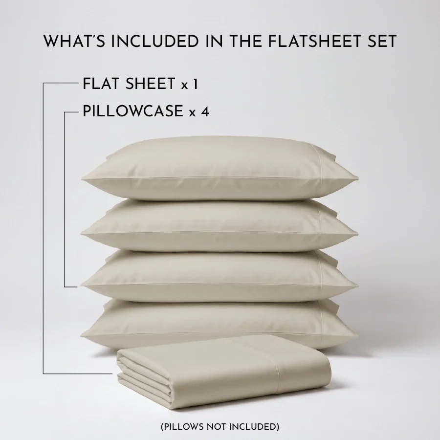 Bedsheet Set | 1000TC Solid | 100% Cotton King Size Bedsheet + 4 Pillow Cases - Image 18