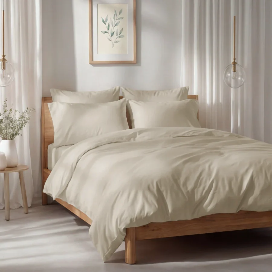 Bedsheet Set | 1000TC Solid | 100% Cotton King Size Bedsheet + 4 Pillow Cases - Image 21