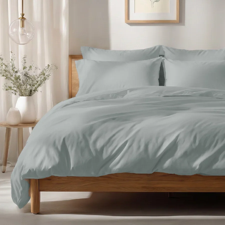 Bedsheet Set | 1000TC Solid | 100% Cotton King Size Bedsheet + 4 Pillow Cases - Image 22