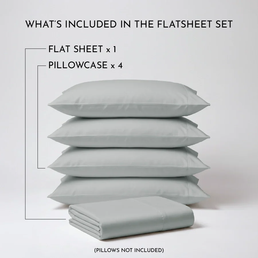 Bedsheet Set | 1000TC Solid | 100% Cotton King Size Bedsheet + 4 Pillow Cases - Image 25
