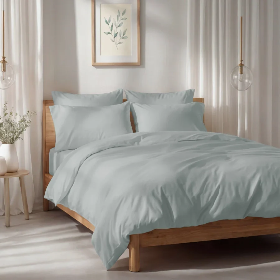 Bedsheet Set | 1000TC Solid | 100% Cotton King Size Bedsheet + 4 Pillow Cases - Image 28