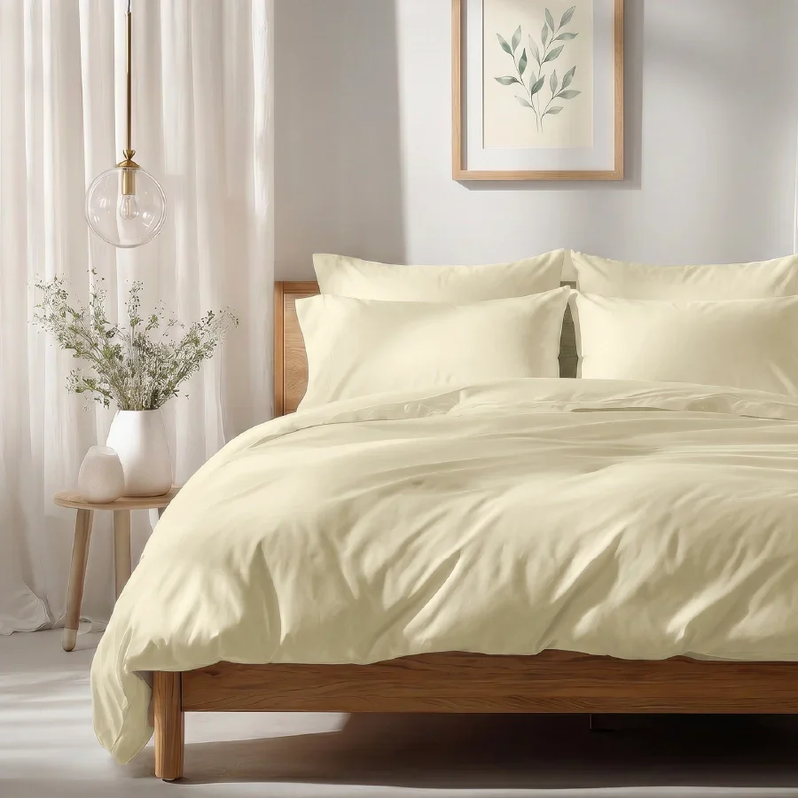 Bedsheet Set | 1000TC Solid | 100% Cotton King Size Bedsheet + 4 Pillow Cases - Image 29