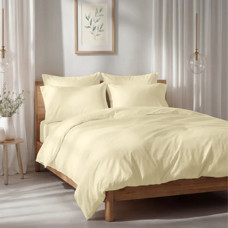 Bedsheet Set | 1000TC Solid | 100% Cotton King Size Bedsheet + 4 Pillow Cases - Image 35