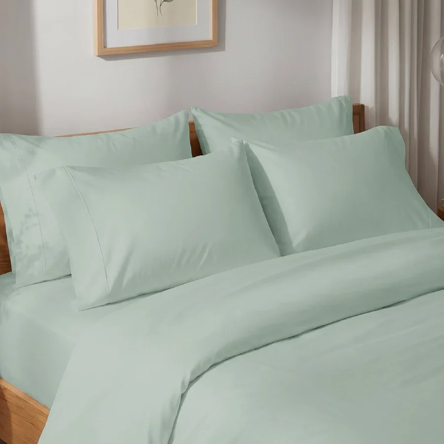 Bedsheet Set | 1000TC Solid | 100% Cotton King Size Bedsheet + 4 Pillow Cases - Image 37