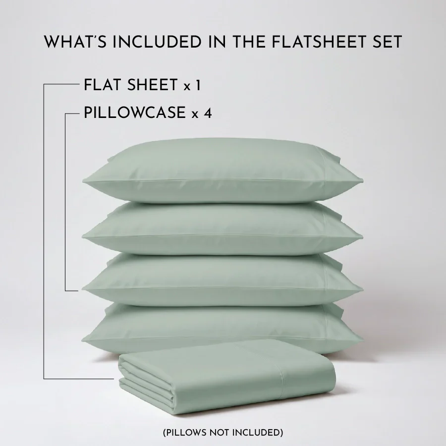 Bedsheet Set | 1000TC Solid | 100% Cotton King Size Bedsheet + 4 Pillow Cases - Image 39