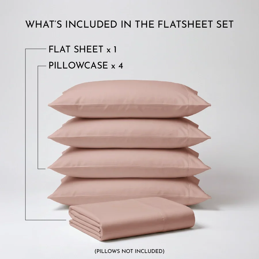Bedsheet Set | 1000TC Solid | 100% Cotton King Size Bedsheet + 4 Pillow Cases - Image 53
