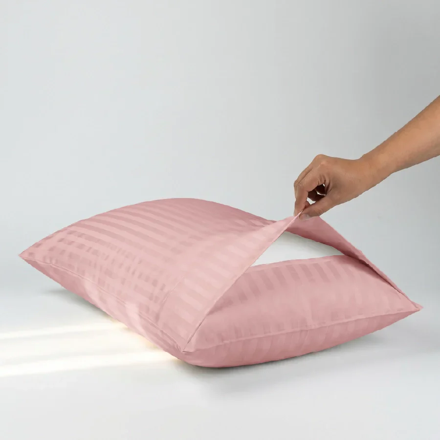 Pillow Cover | Striped Luxe | 100% Cotton | Pack of 2 Pillow Cases | 300TC - Image 10