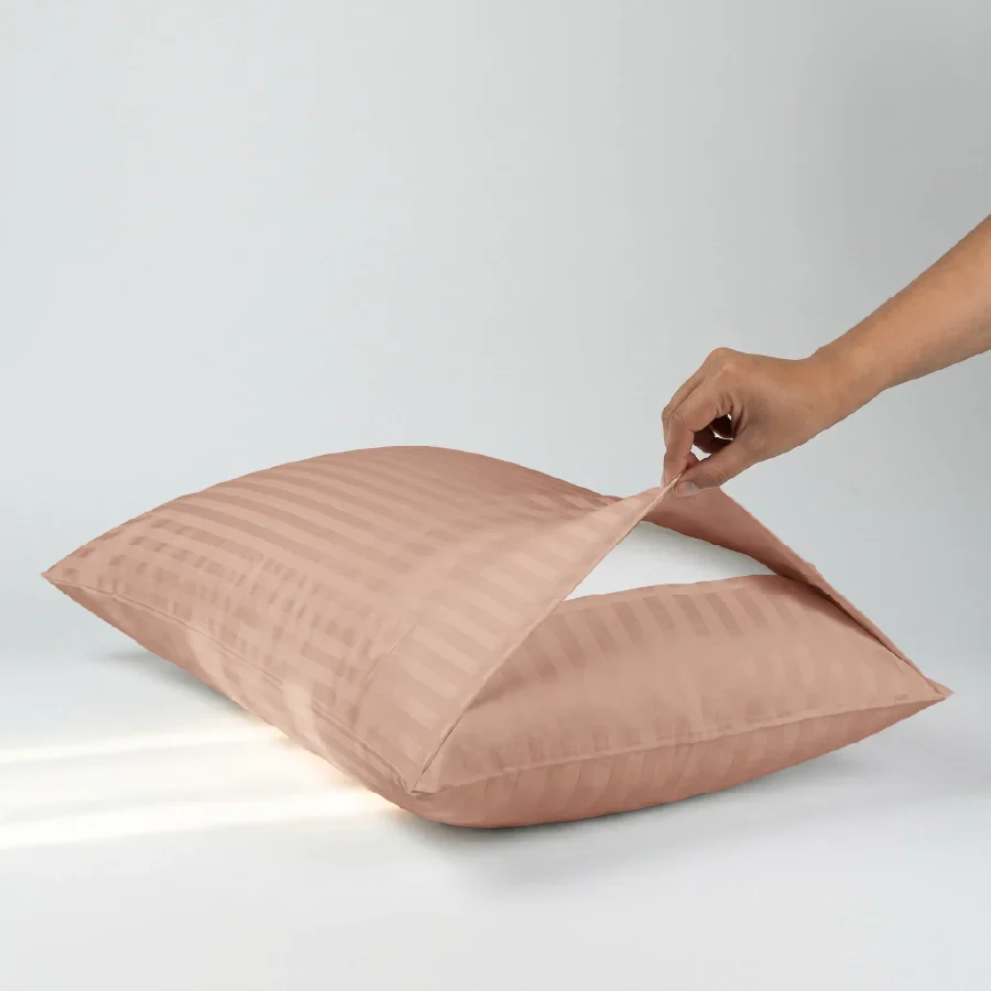 Pillow Cover | Striped Luxe | 100% Cotton | Pack of 2 Pillow Cases | 300TC - Image 45