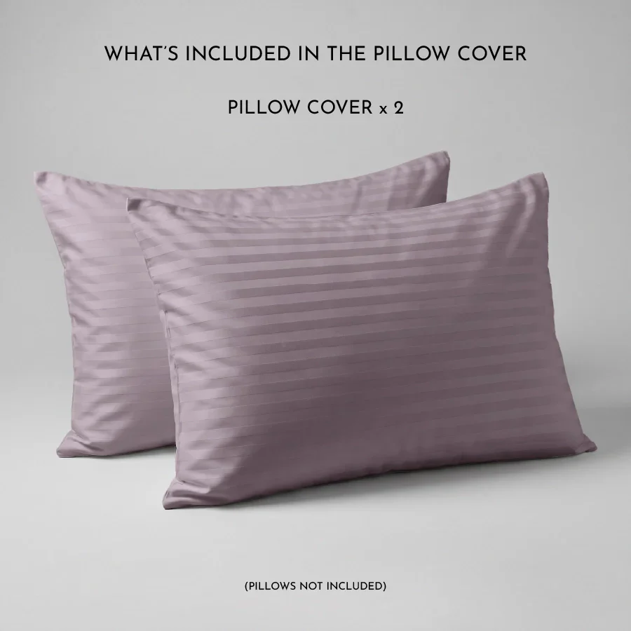 Pillow Cover | Striped Luxe | 100% Cotton | Pack of 2 Pillow Cases | 300TC - Image 53
