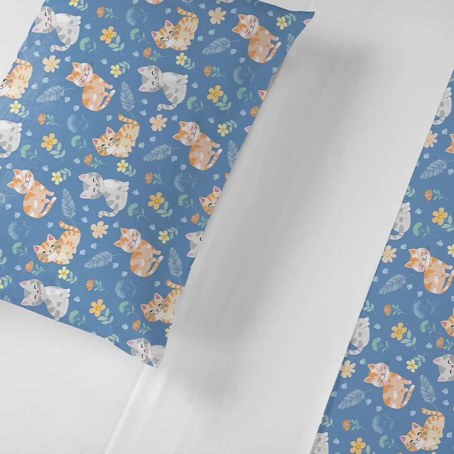 Pillow Cover | Cutie Cats | 100% Cotton | Pack of 2 Pillow Cases - Image 2