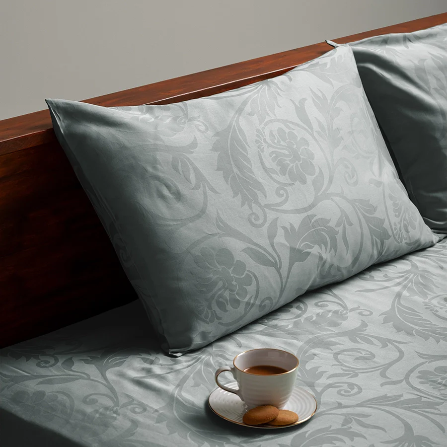 Pillow Cover | Bold Floral Jacquard | 100% Cotton | Pack of 2 Pillow Cases | 300TC - Image 27