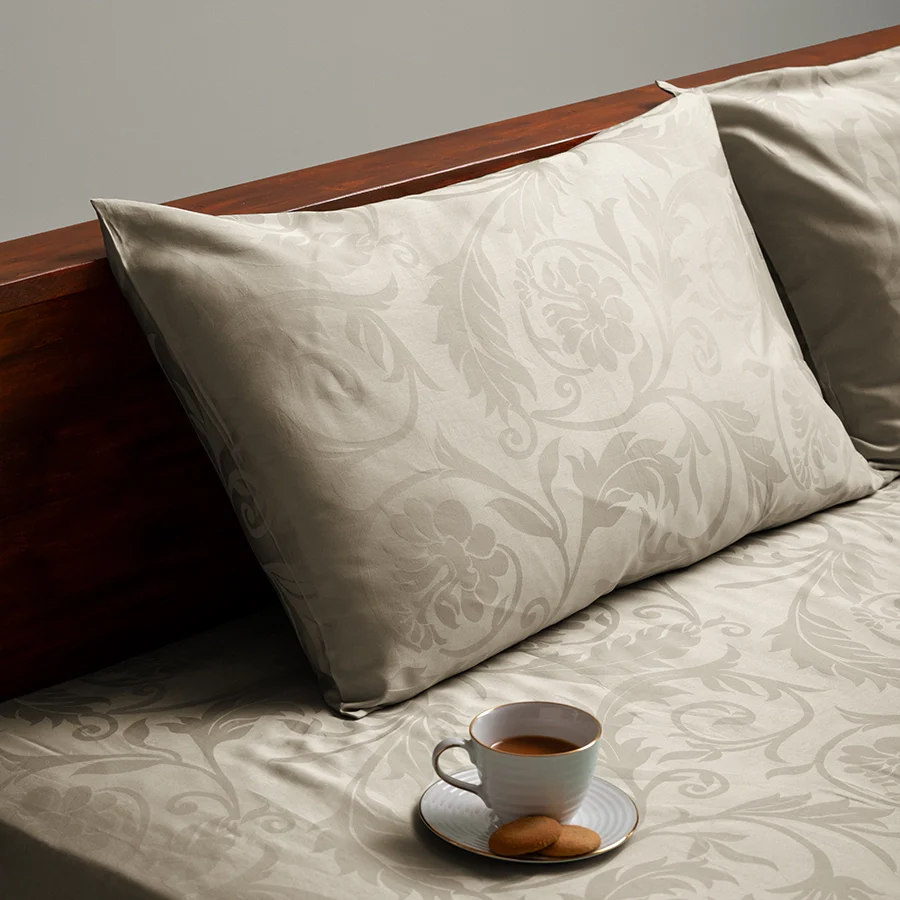 Pillow Cover | Bold Floral Jacquard | 100% Cotton | Pack of 2 Pillow Cases | 300TC - Image 9