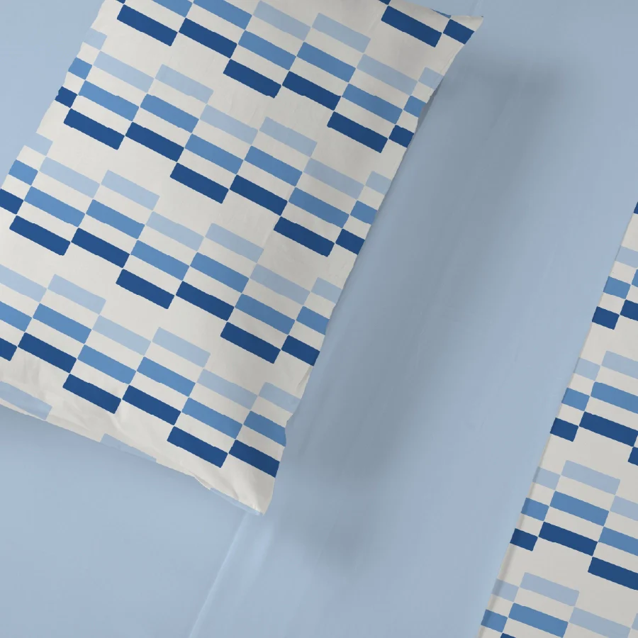Pillow Cover | Color Blocks | 100% Cotton | Pack of 2 Pillow Cases - Image 4