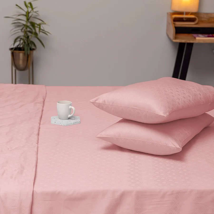Pillow Cover | Dazzling Diamond Jacquard | 100% Cotton | Pack of 2 Pillow Cases | 300TC - Image 12